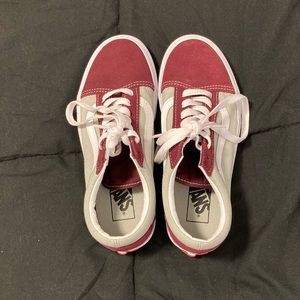 Gently used red and tan Vans size Womens 6.5
